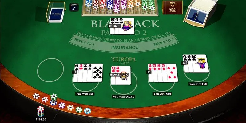 Hướng dẫn cách chơi bài Blackjack trên M88